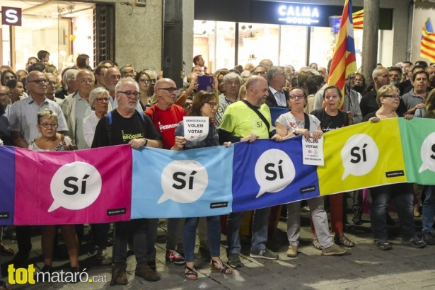 Concentració contra l'actuació de l'Estat a Catalunya