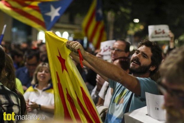 Concentració contra l'actuació de l'Estat a Catalunya