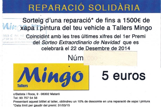 Sorteig solidari Mingo