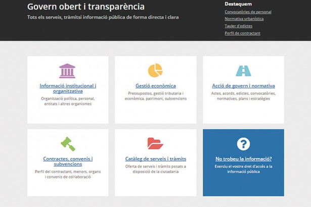 Argentona 2014/2015, Portal de la transparencia